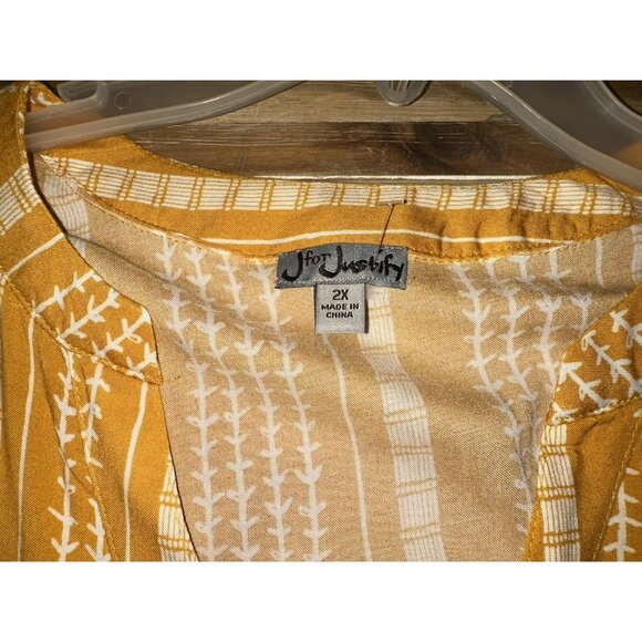 WOMENS J For Justify V-Neck Sleeveless Shirt Dress 2X BUTTON DOWN LIGHT WEIGHT - Picture 9 of 13